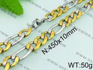 SS Gold-Plating Necklace - KN21722-Z