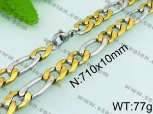 SS Gold-Plating Necklace - KN21725-Z
