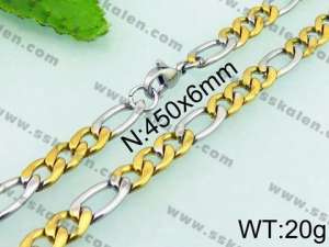 SS Gold-Plating Necklace - KN21771-Z