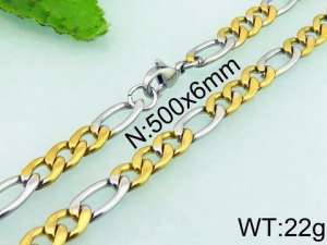 SS Gold-Plating Necklace - KN21772-Z