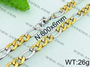 SS Gold-Plating Necklace - KN21773-Z