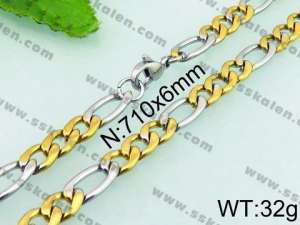 SS Gold-Plating Necklace - KN21774-Z