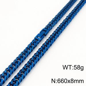 SS Blue-Plating Necklaces - KN217740-KFC