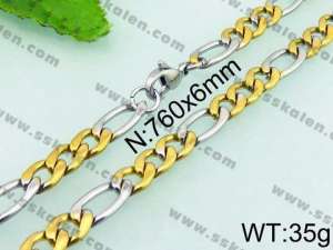 SS Gold-Plating Necklace - KN21775-Z