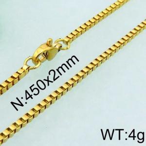 Staineless Steel Small Gold-plating Chain - KN21888-Z