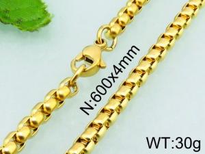 SS Gold-Plating Necklace - KN21981-BD