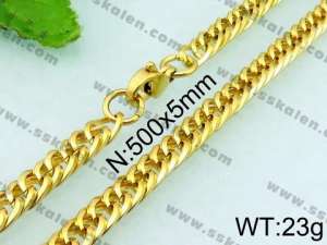 SS Gold-Plating Necklace - KN22001-Z