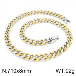 SS Gold-Plating Necklace - KN225279-Z