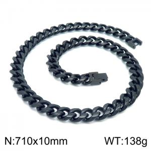 Stainless Steel Black-plating Necklace - KN225364-Z