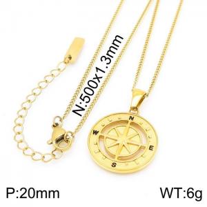 SS Gold-Plating Necklace - KN226125-KFC