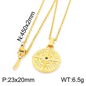SS Gold-Plating Necklace - KN226159-KFC