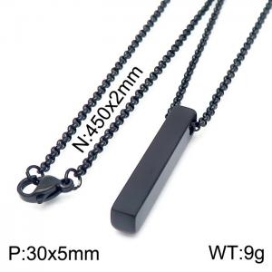 Stainless Steel Black-plating Necklace - KN226442-Z