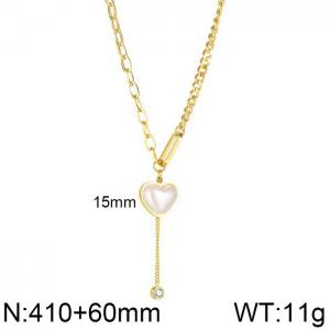 SS Gold-Plating Necklace - KN226544-WGTY