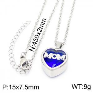 Stainless Steel Stone Necklace （Mother's Day） - KN226773-K