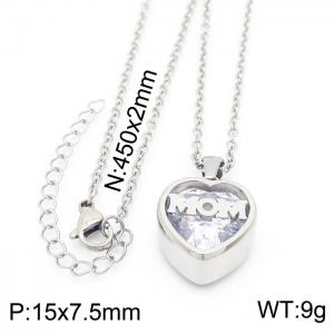 Stainless Steel Stone Necklace （Mother's Day） - KN226777-K