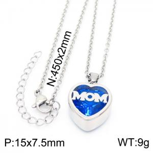 Stainless Steel Stone Necklace （Mother's Day） - KN226780-K