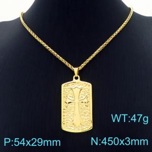 SS Gold-Plating Necklace - KN226785-KLHQ
