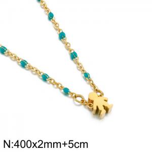 SS Gold-Plating Necklace - KN226865-Z