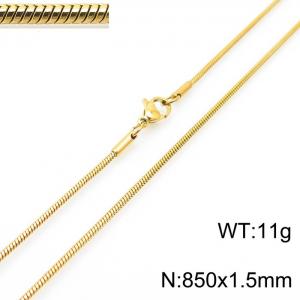 SS Gold-Plating Necklace - KN227124-Z