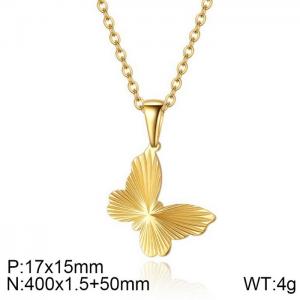 SS Gold-Plating Necklace - KN227388-WGQF