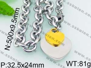 SS Gold-Plating Necklace - KN22826-Z