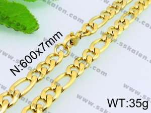 SS Gold-Plating Necklace - KN22827-Z
