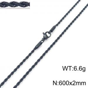 Stainless Steel Black-plating Necklace - KN228806-Z