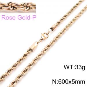 SS Rose Gold-Plating Necklaces - KN228860-Z