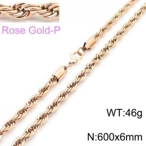 SS Rose Gold-Plating Necklaces - KN228869-Z
