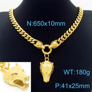 SS Gold-Plating Necklace - KN228912-KFC