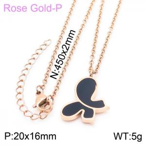 SS Rose Gold-Plating Necklace - KN229132-GC