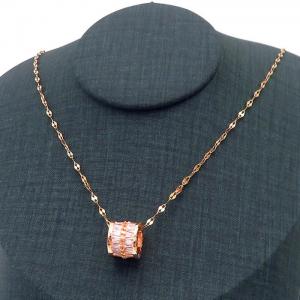 Stainless Steel Stone Necklace - KN229309-KL