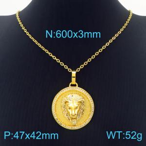 SS Gold-Plating Necklace - KN229445-K