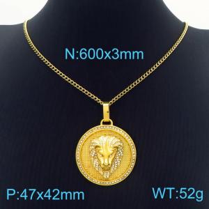 SS Gold-Plating Necklace - KN229449-K