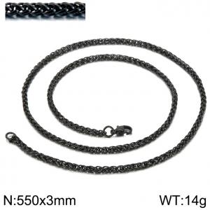 Stainless Steel Black-plating Necklace - KN230153-Z