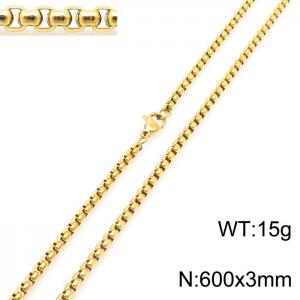 SS Gold-Plating Necklace - KN230411-Z