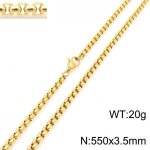 SS Gold-Plating Necklace - KN230416-Z