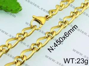 SS Gold-Plating Necklace - KN23042-Z