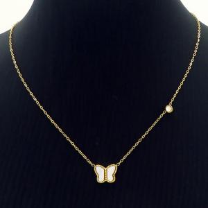 SS Gold-Plating Necklace - KN230569-MW