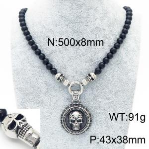 Stainless Skull Necklaces - KN230594-K