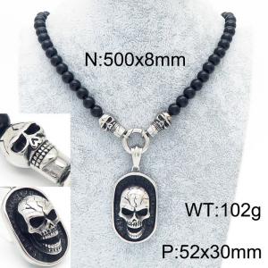 Stainless Skull Necklaces - KN230596-K
