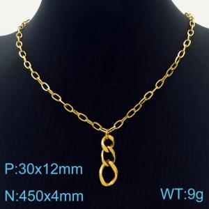 SS Gold-Plating Necklace - KN230913-Z