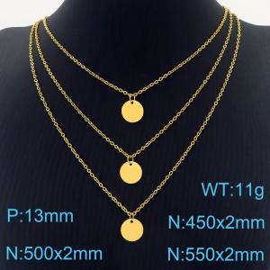 SS Gold-Plating Necklace - KN230919-Z