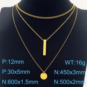 SS Gold-Plating Necklace - KN230921-Z