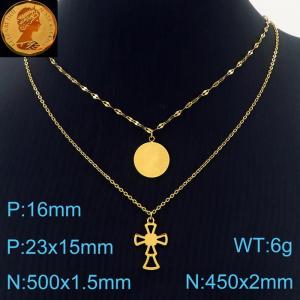 SS Gold-Plating Necklace - KN230923-Z