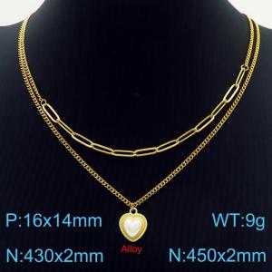 SS Gold-Plating Necklace - KN230928-Z