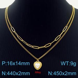 SS Gold-Plating Necklace - KN230929-Z