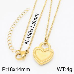 SS Gold-Plating Necklace - KN230930-Z