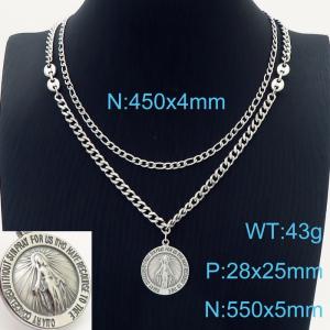 Stainless Steel Necklace - KN230942-Z
