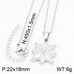 Geometric Chains Necklace Women Stainless Steel 304 Silver Color - KN231027-K